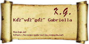 Kővágó Gabriella névjegykártya